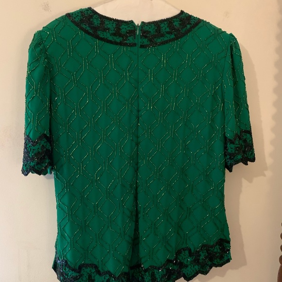 Vintage Beaded Evening Blouse - Picture 5 of 5